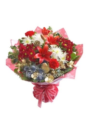 Bouquet di fiori assortiti di varie dimensioni