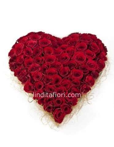 Cuore di rose rosse
